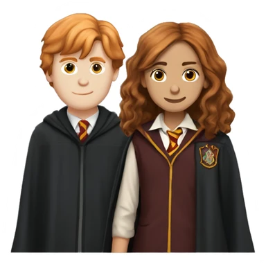 harry potter and hermione granger and ron weasley standing together sticker
