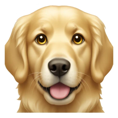 Golden retriever with halo above head sticker