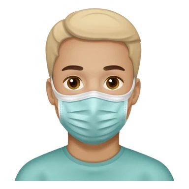 man, face mask sticker