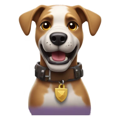 perro jugando fortnite sticker
