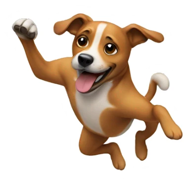A dog doing a backflip sticker