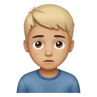 Boy struggling sticker