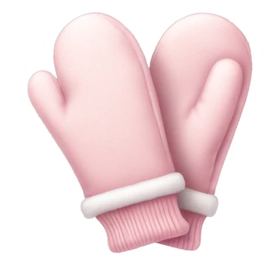 Pastel pink Christmas mittens sticker