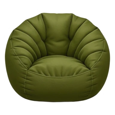 Dark olive green beanbag chair sticker
