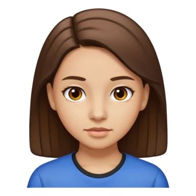 A fat girl in 7th grade, in a slick back hairdo, and she has brown hair  sticker