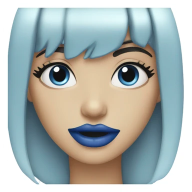 blue lipstick sticker