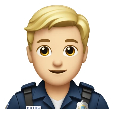 caucasian police officer sticker