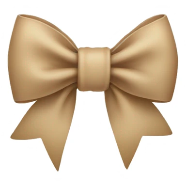 beige bow sticker