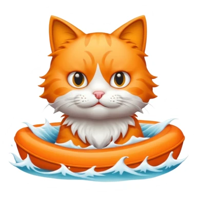 a bad kitty on the waves sticker