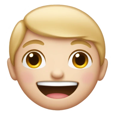 Blushing emoji with a smile  sticker