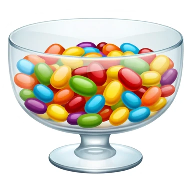 Jellybean candy dish sticker