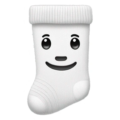 White cute sock sticker