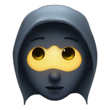 Human like Letters gaze in darkness sticker