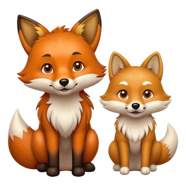 fox dog sticker
