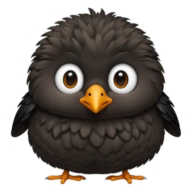 Un bebe oiseau mignon noir sticker