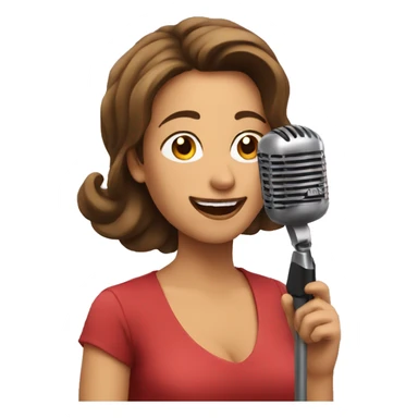 Señora cantando sticker