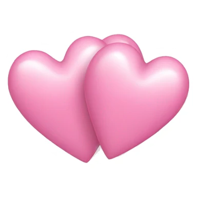 Light pink double heart sticker