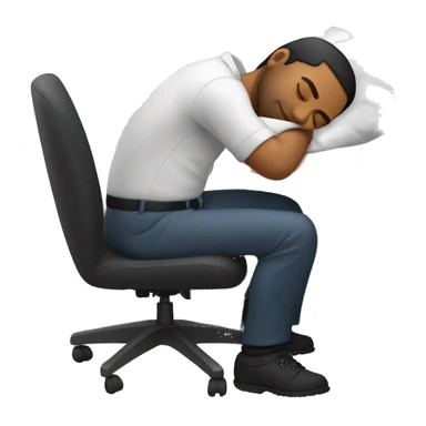 a emloyer sleeping at the desk  sticker