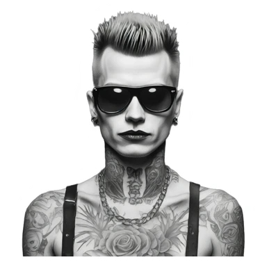 punk tattoo 1975 sticker