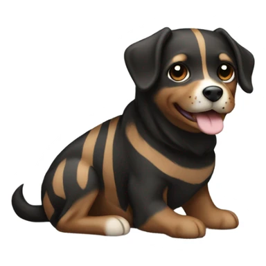 Black and brown striped Louisiana mountain curr dog sticker