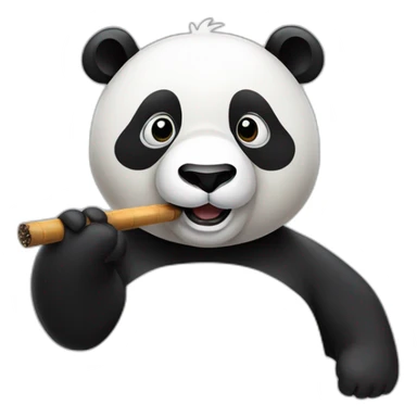 Un panda qui fume la pipe sticker