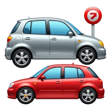 car parked beside the sidewalk sticker