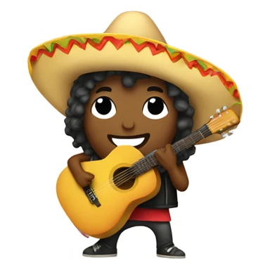 A taco playing a guitar sticker