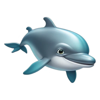 A dolphin with a monocle sticker