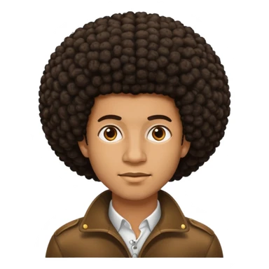 Black men hairstyle afro sticker