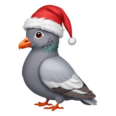 Pigeon in New York City wearing a Christmas hat  sticker