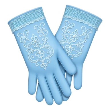 pastel blue lace glove sticker