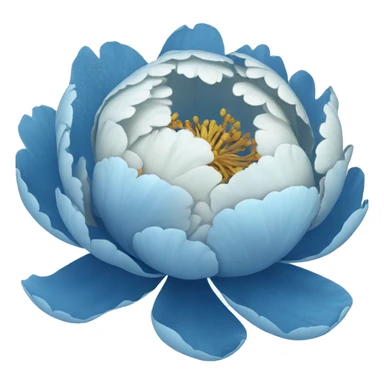 aesthetic blue peony sticker