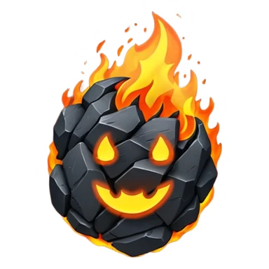 burning coal sticker