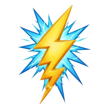 can with lightning bolt, vibrant colors sticker