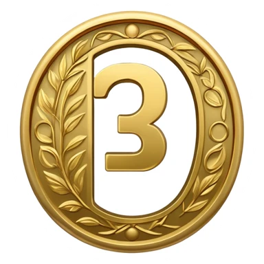 Roman number 3 sticker