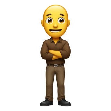 Man Defending a piece of poop emoji sticker