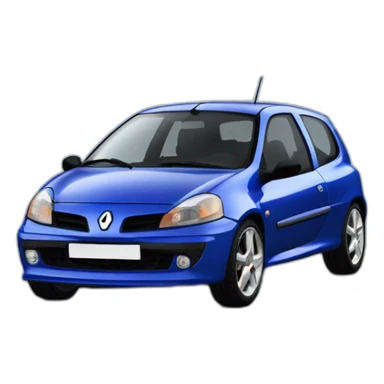 renault clio 2 renault sport blue sticker