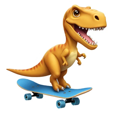 dino on a skateboard  sticker