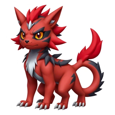 Edgy Cool Beautiful Guilmon-Litten-Zoroark, full body sticker