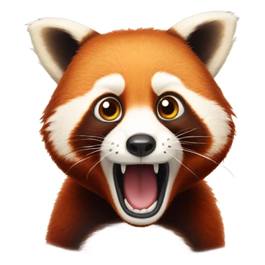 Shocked red panda sticker