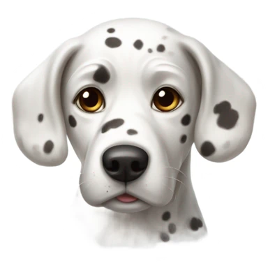 White dog with brindle spots sticker