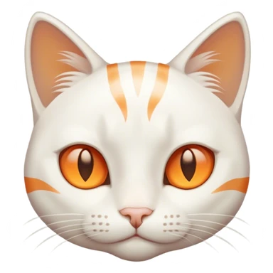 white cat with faint orange stripes sticker