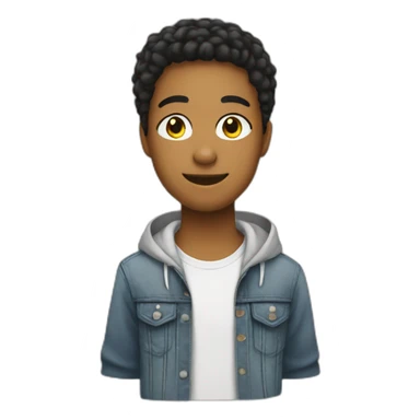 Un adolescente qui écoute de la musique sticker