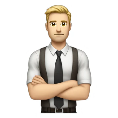 white-skin-man-hr-manager-crossed-arms-angry-profile-in-profile-image sticker