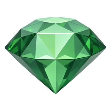 generate a green diamond geometrical form 2D sticker