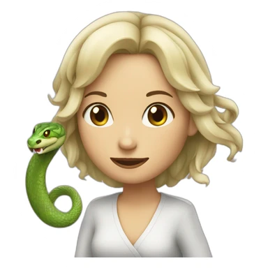 Femelle serpent blanc  sticker