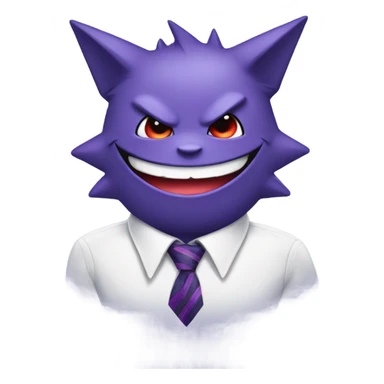 Cute Pokemon gengar wearing a tie sticker