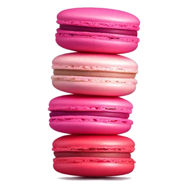 Stack of macarons hot pink, berry pink, light pink sticker