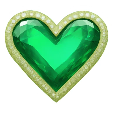 emerald green heart sticker