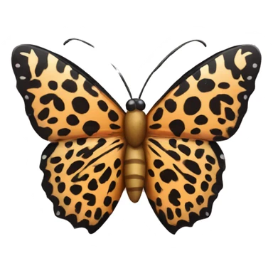 Butterfly with leopard spots sticker